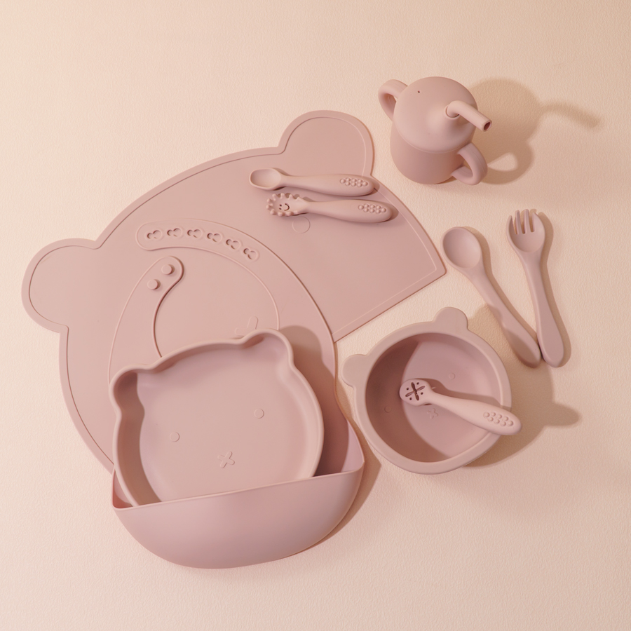Baby Food Equipment - 8 buah silikon makan bayi Set