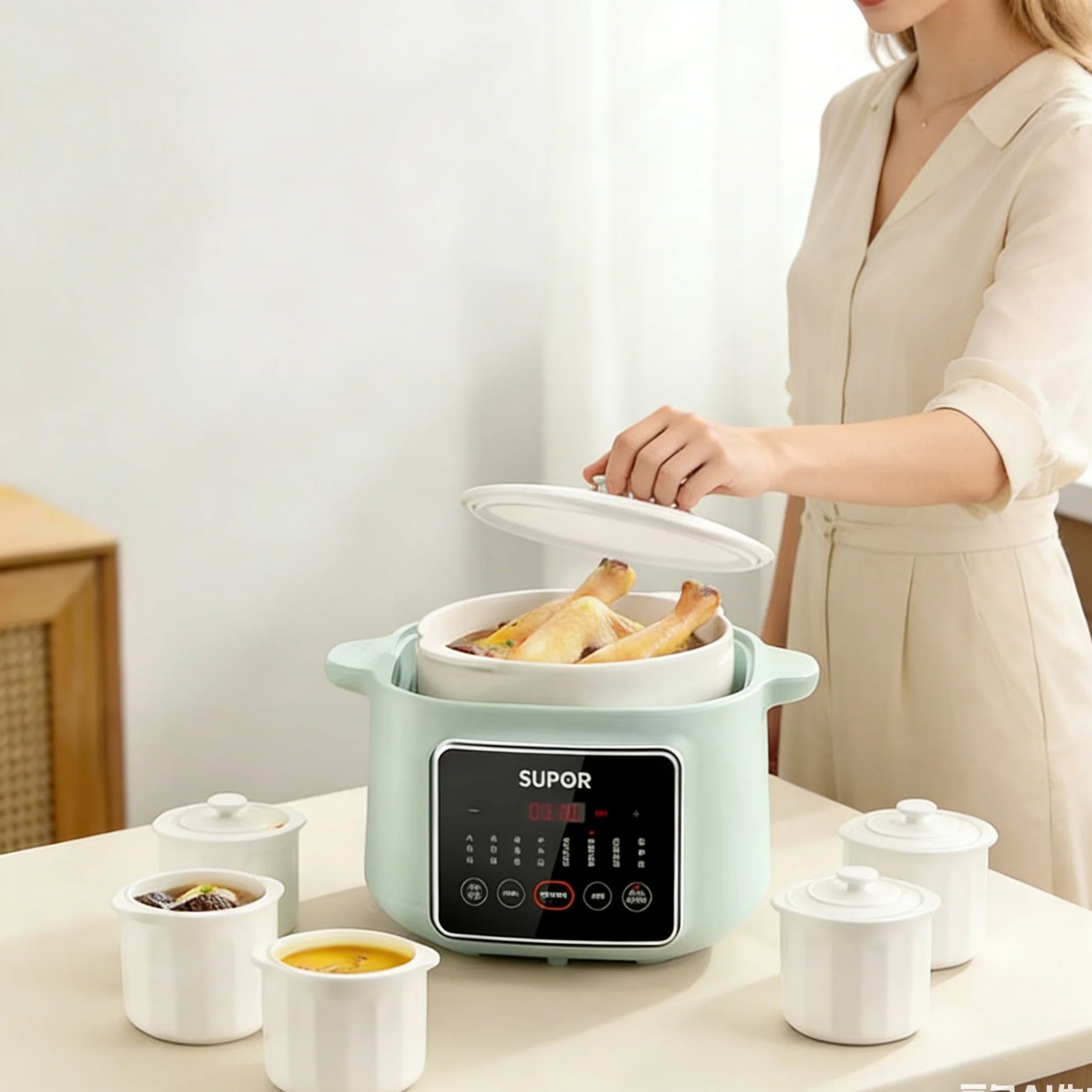 Baby Food Stew - SUPOR Panci Masak Lambat Multi-Fungsi Keramik
