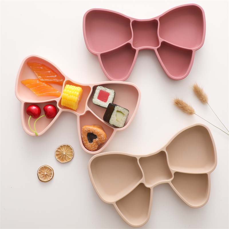 Baby Food Table - Piring makan silikon bayi ikatan simpul