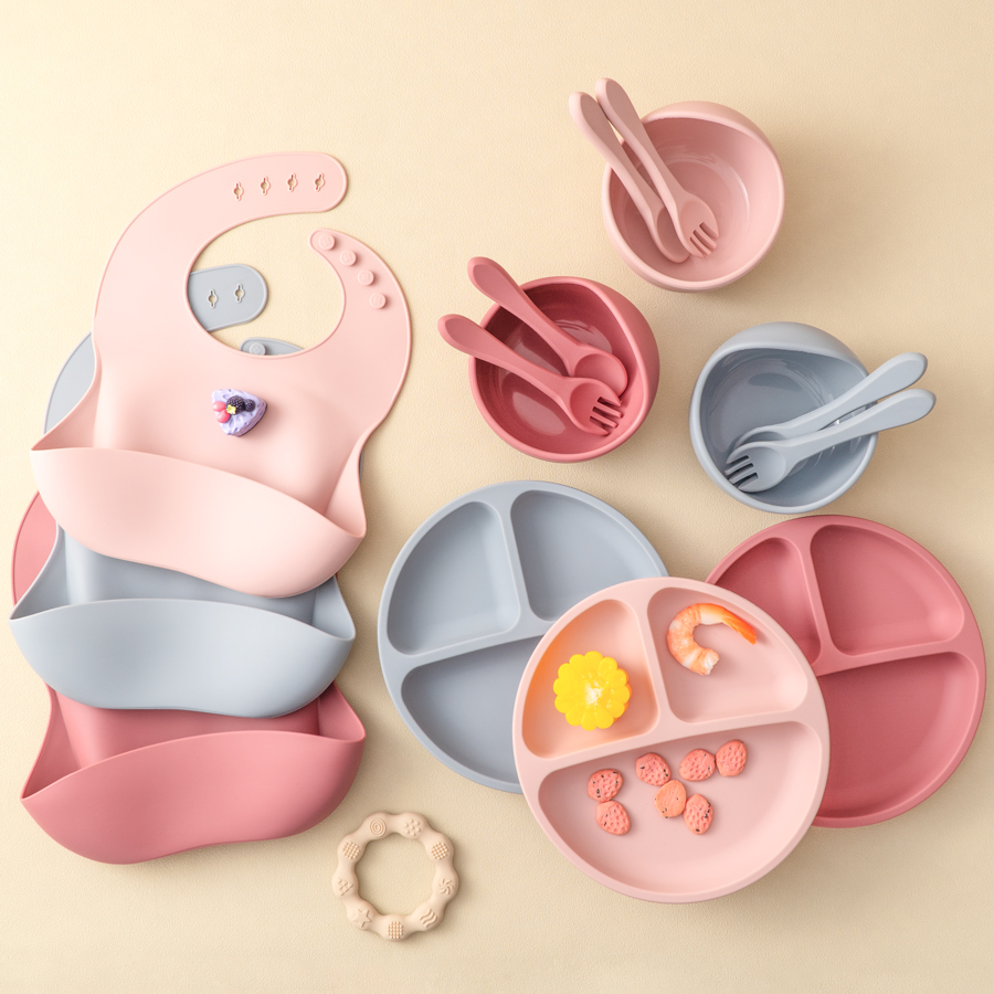 Baby Food Table - 5 buah Set makanan silikon bayi