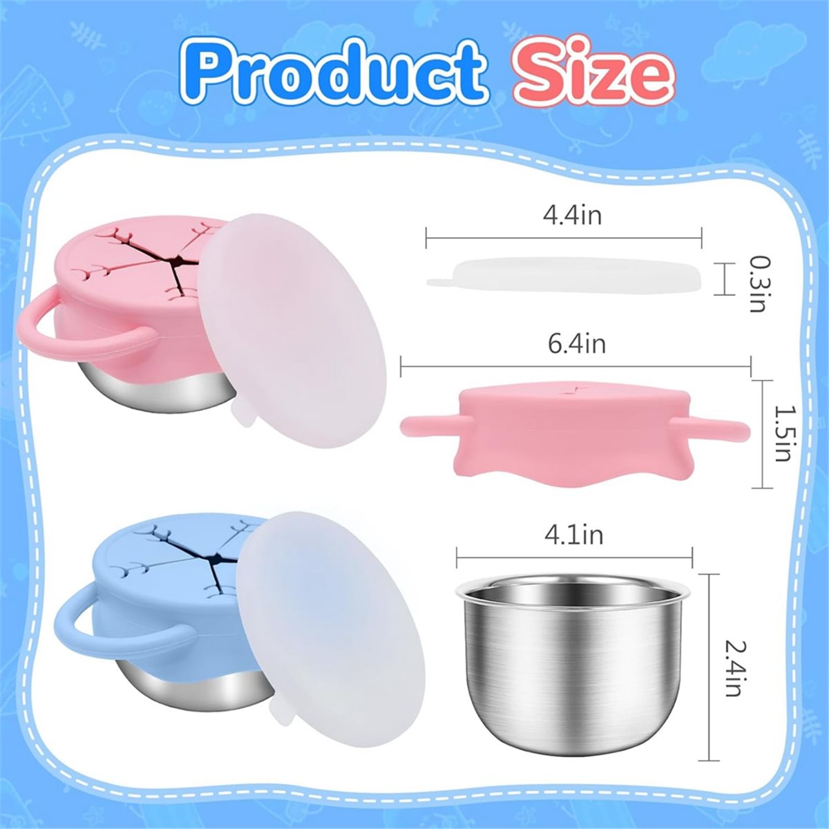Snack Cup Toddler - 2026 Paket Baru 2 Wadah Camilan
