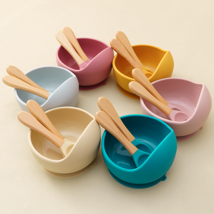 Baby Food Table - Mamaplan Set peralatan makan silikon bayi,