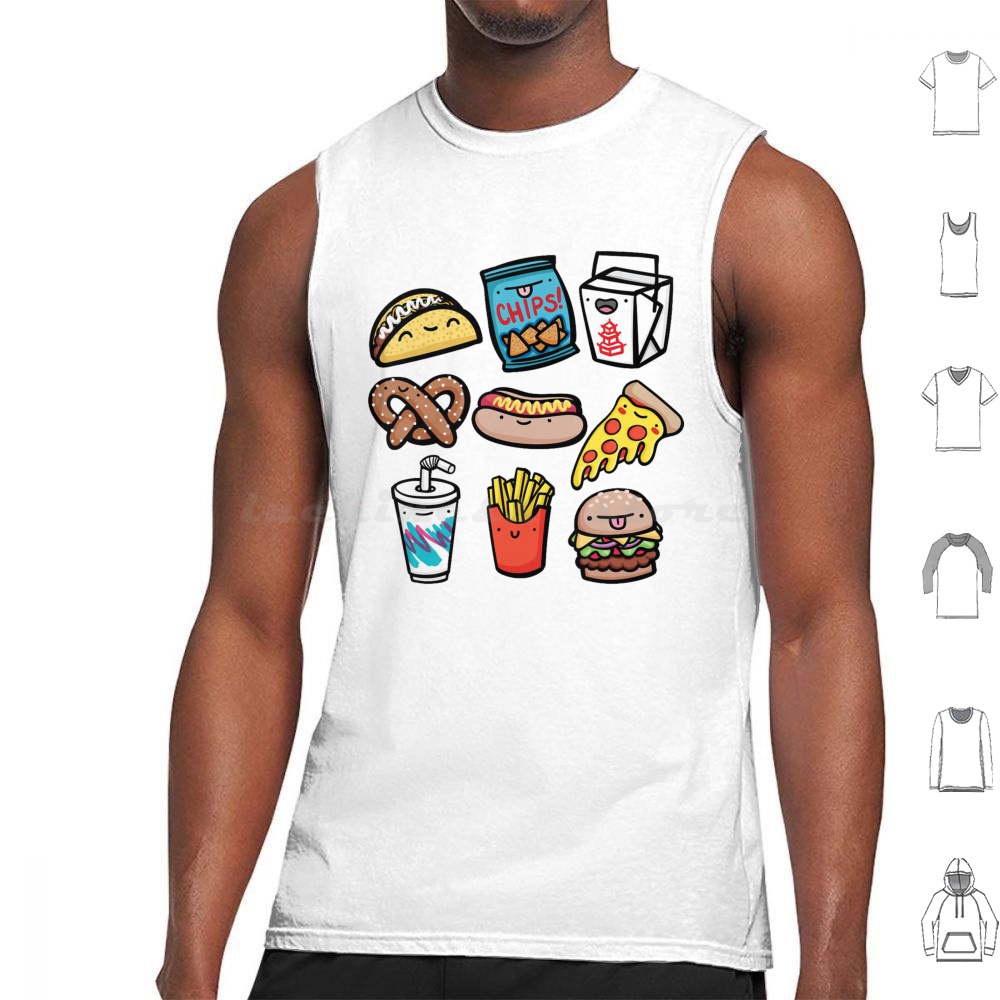 Baby Food Vector - Tank Top Tanpa Lengan Model One-Piece