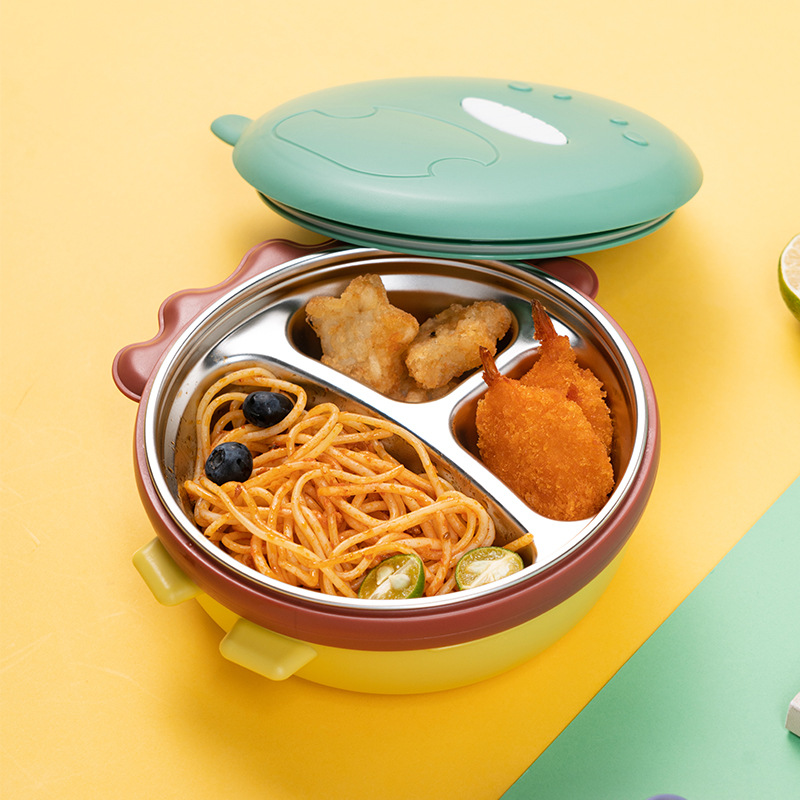 Baby Food Usa - Piring makan anak stainless steel tipe