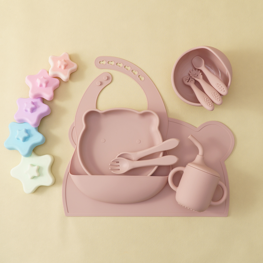8 buah silikon makan bayi Set  - Baby Food Equipment ulasan dan harga