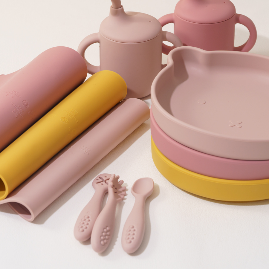 8 buah silikon makan bayi Set  - Baby Food Equipment ulasan dan harga