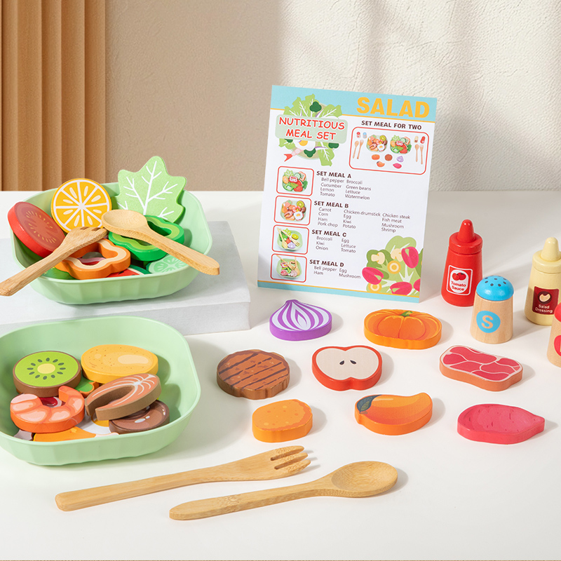 Set Mainan Simulasi Salad Kayu - Baby Food Under 1 Year ulasan dan harga