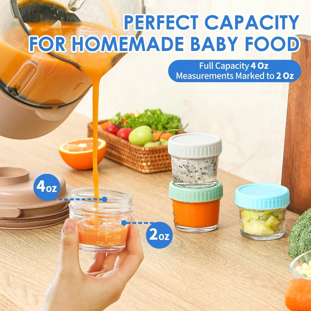 6 Buah Toples Kaca Toples Maka - Baby Food Jar ulasan dan harga