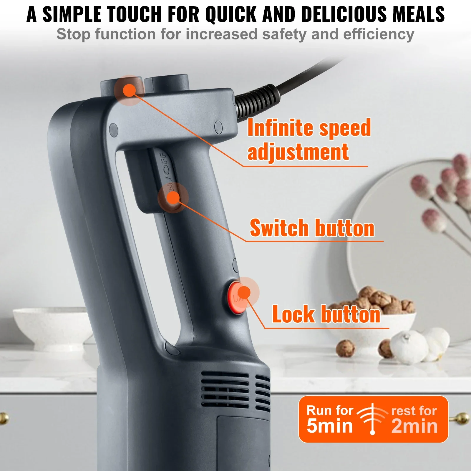 % Blender Celup Komersial Mixe - Baby Food Hand Blender ulasan dan harga