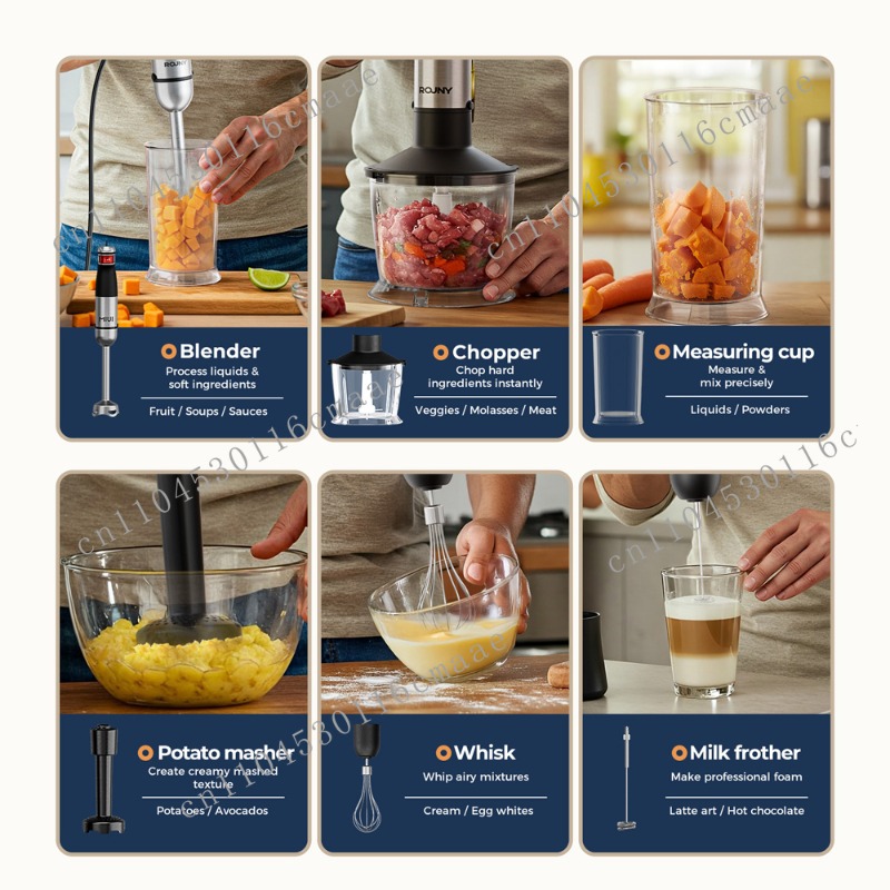 Set Blender Tangan 6-in-1 1200 - Baby Food Hand Blender ulasan dan harga