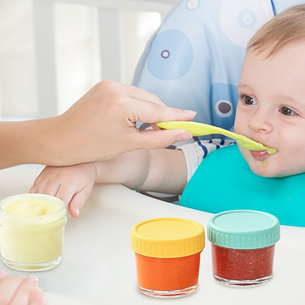 6 Buah Toples Kaca Toples Maka - Baby Food Jars With Lids ulasan dan harga
