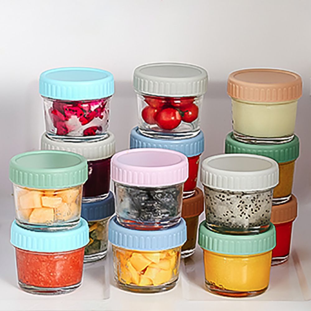 6 Buah Toples Kaca Toples Maka - Baby Food Jars With Lids ulasan dan harga