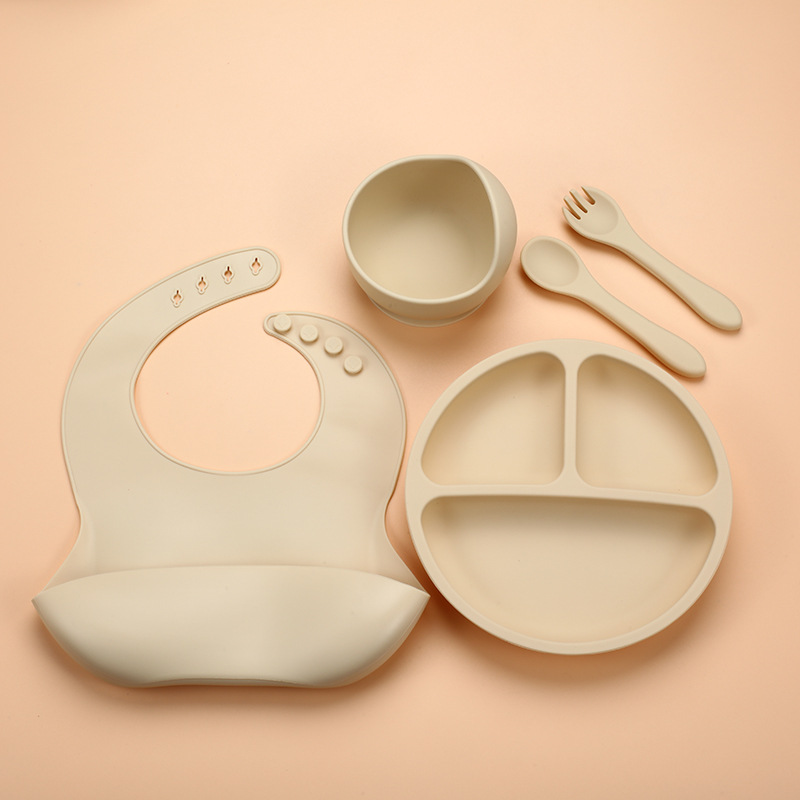 5 Buah Set Makan Bayi Silikon  - Baby Food Equipment ulasan dan harga